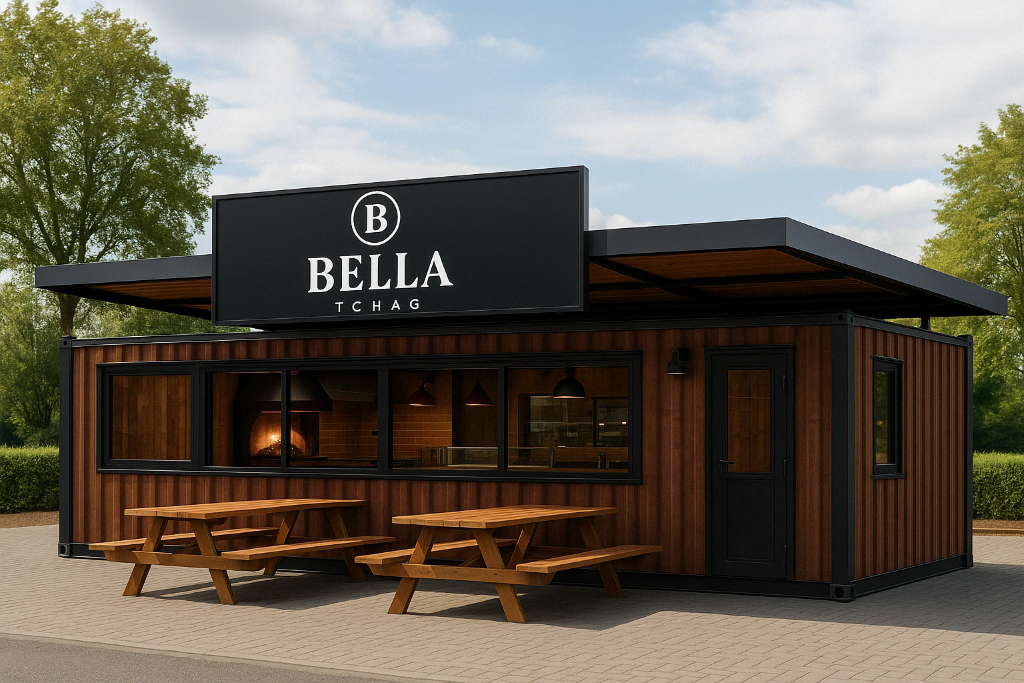 Container moderne Bella Tchağ - Vue frontale